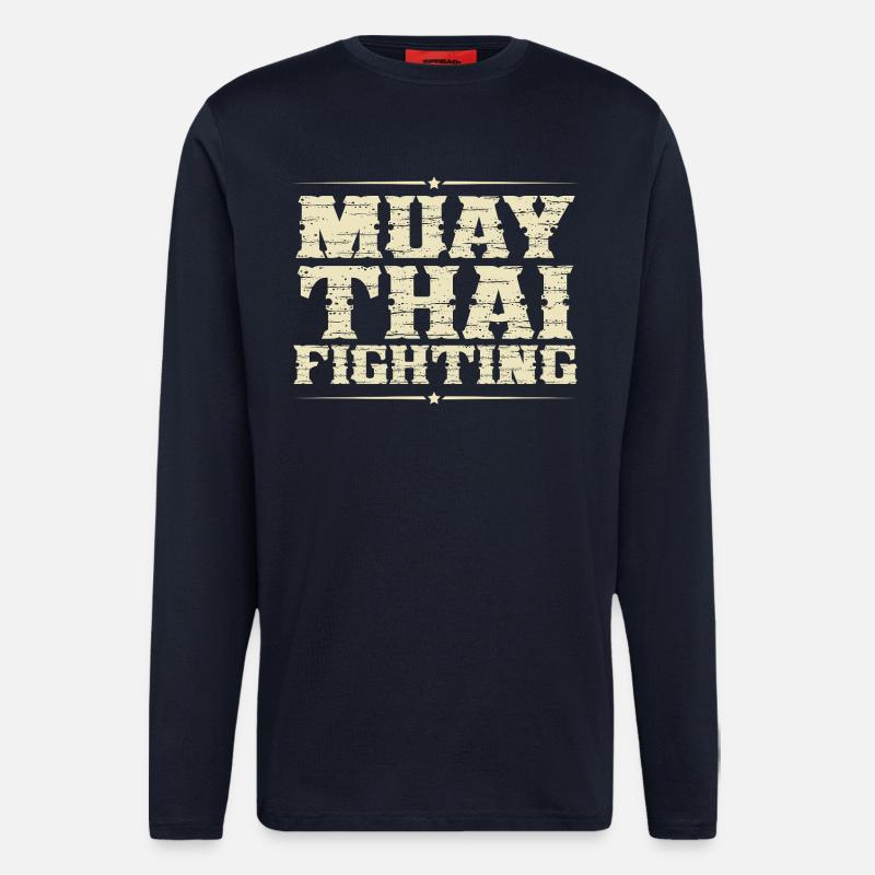 Muay Thai - Langarmshirt - made by SPREAD  - DARK NAVY