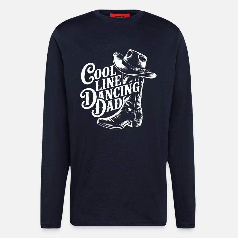 Cool Line Dancing Dad Design - Langarmshirt - made by SPREAD - DARK NAVY