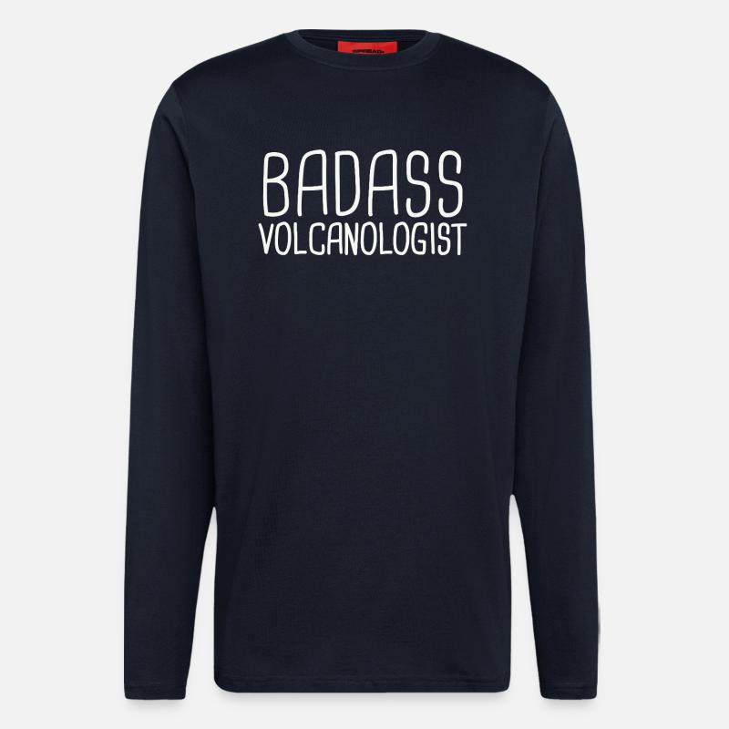 Volcanologist Badass Volcanology - Langarmshirt - made by SPREAD  - DARK NAVY