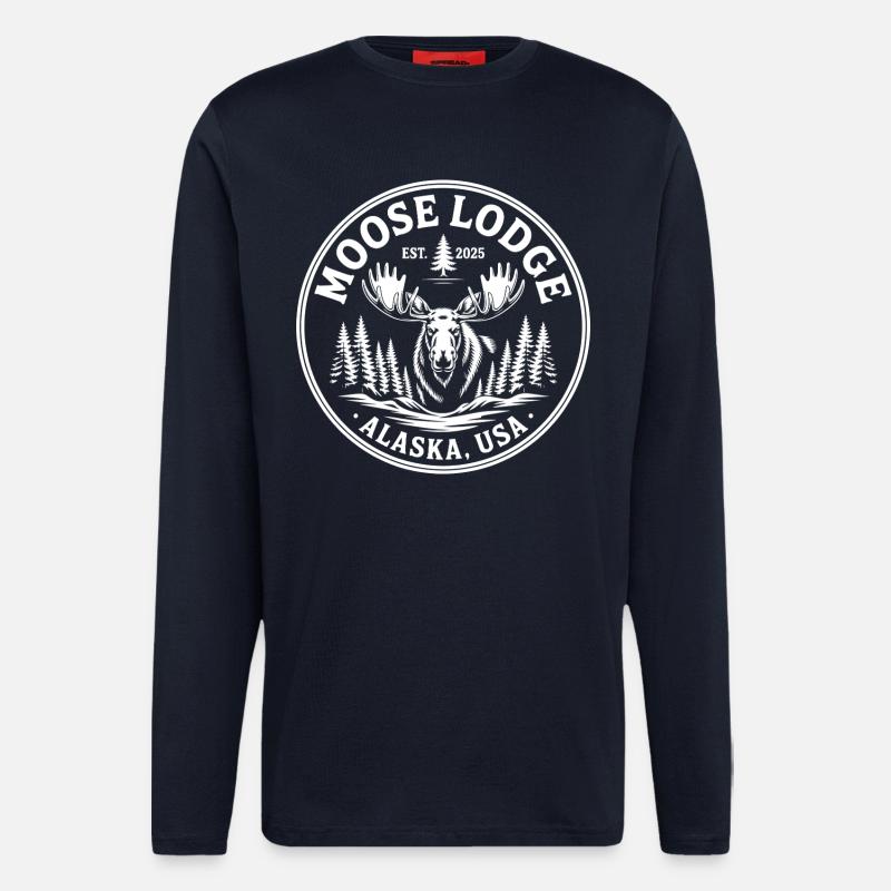 Alaska Moose Lodge Emblem - Longsleeve - made by SPREAD  - DARK NAVY