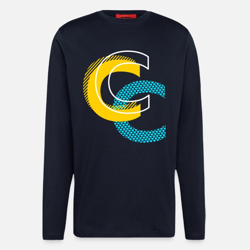 Anfangsbuchstabe C - Langarmshirt - made by SPREAD  - DARK NAVY