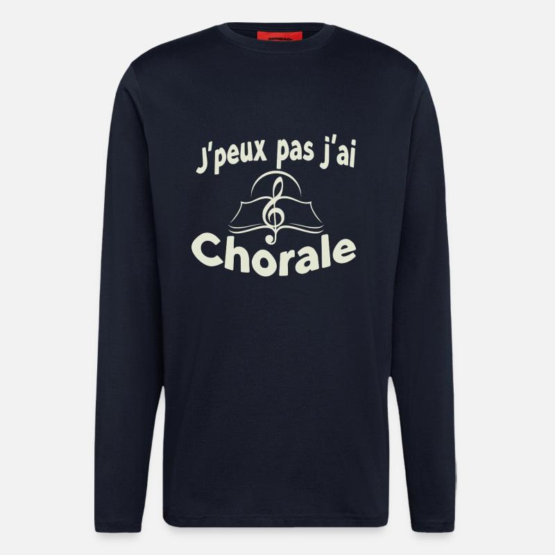 J'peux pas j'ai Chorale - Manches longues bio décontracté fabriqué en UE - DARK NAVY