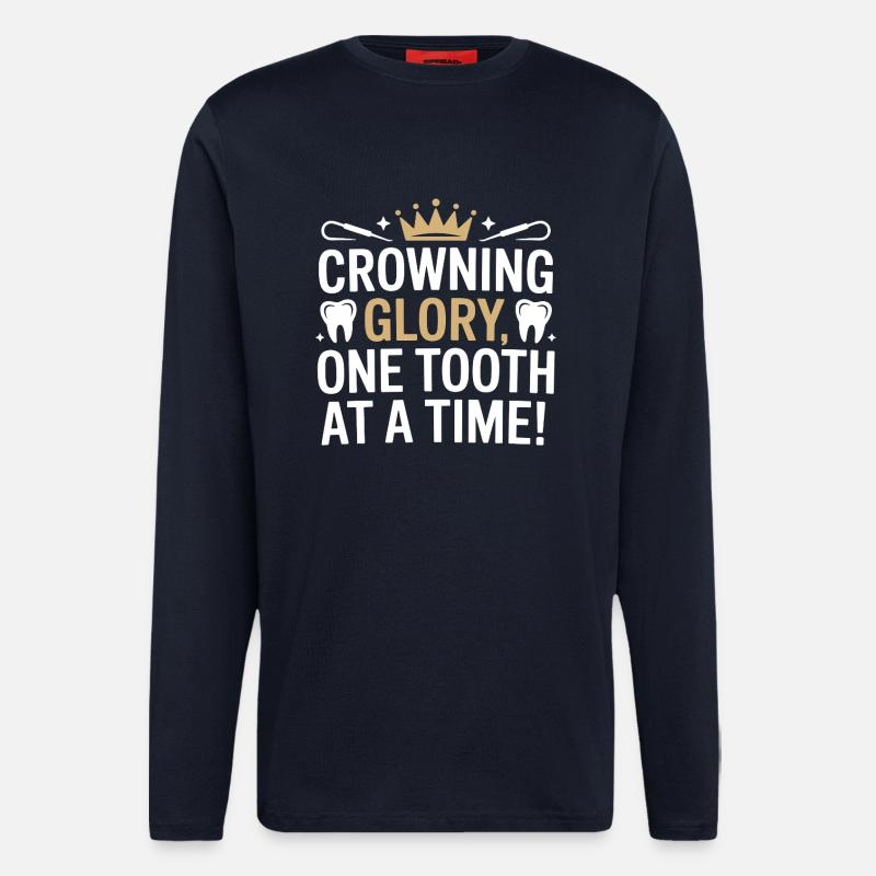 Dental Lab Technician Bridge Design  - Longsleeve - made by SPREAD  - DARK NAVY