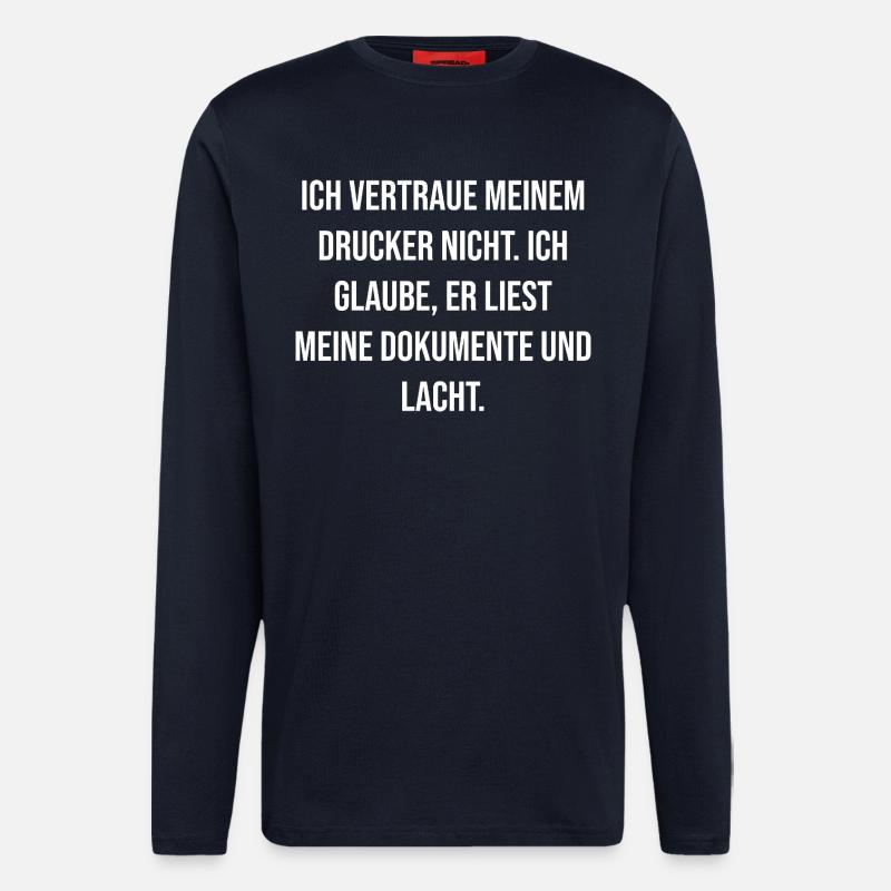 Printer's joke – document joke - Longsleeve - made by SPREAD  - DARK NAVY