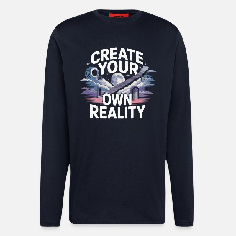 Eigene Realität Gestalten - Langarmshirt - made by SPREAD - DARK NAVY