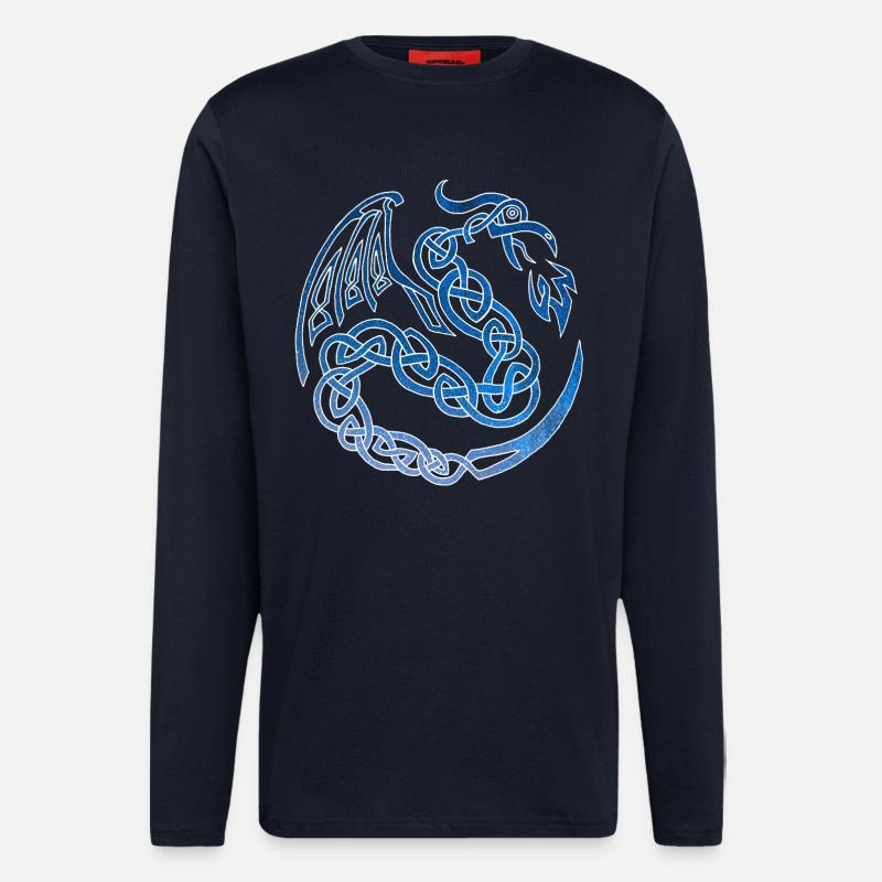 Galactic Celtic Dragon - Longsleeve - made by SPREAD  - DARK NAVY