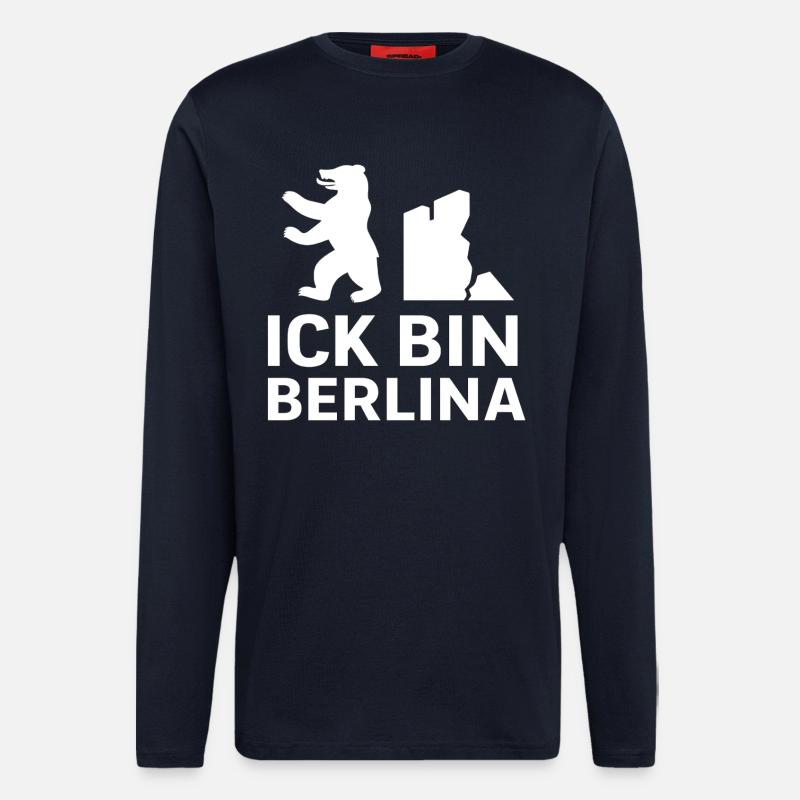 Ick bin Berlina - Langarmshirt - made by SPREAD  - DARK NAVY