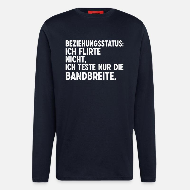 Relationship status: I don't flirt - Longsleeve - made by SPREAD  - DARK NAVY