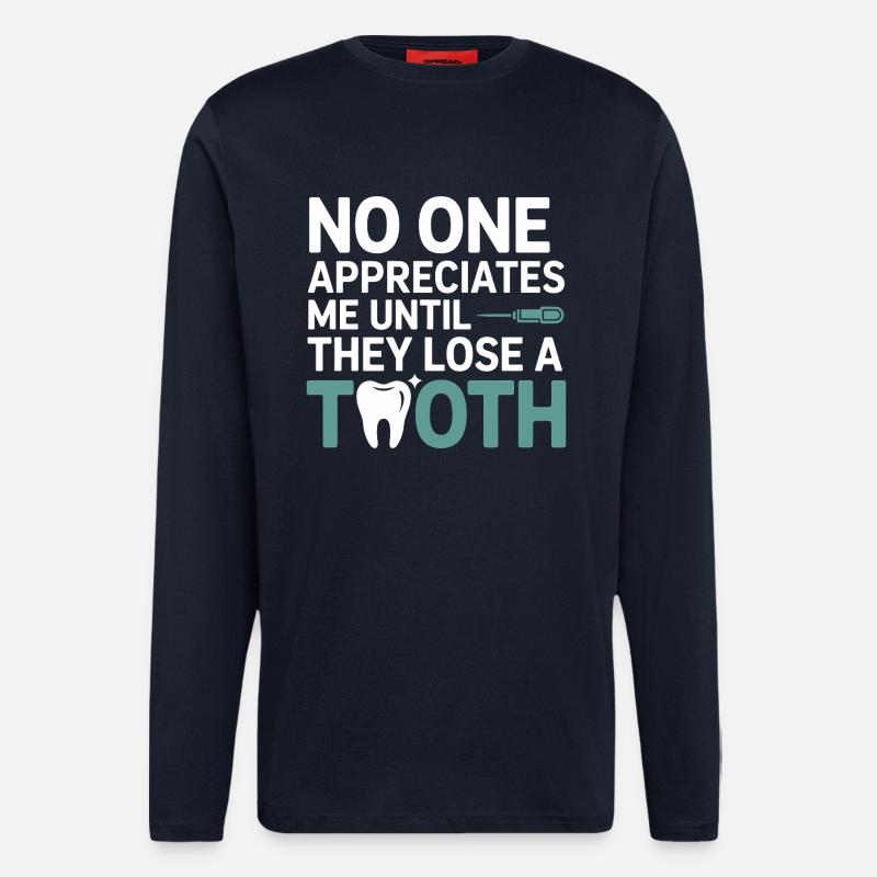 Zahntechniker Okklusion - Langarmshirt - made by SPREAD  - DARK NAVY