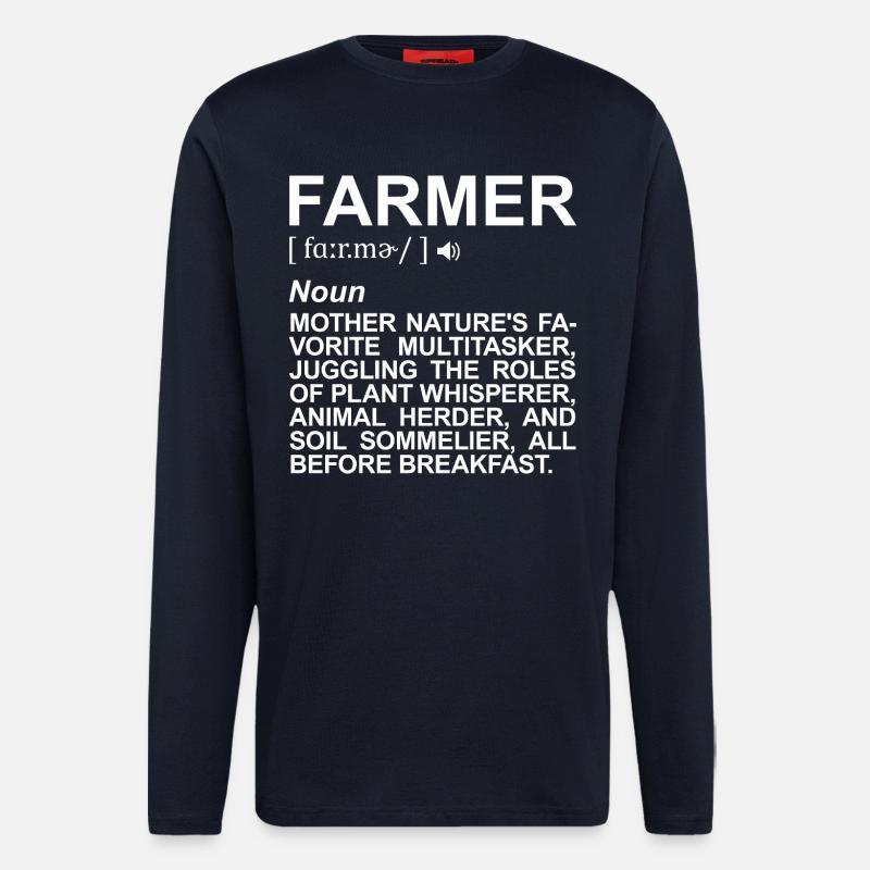Bauer Begriffserklärung - Langarmshirt - made by SPREAD  - DARK NAVY
