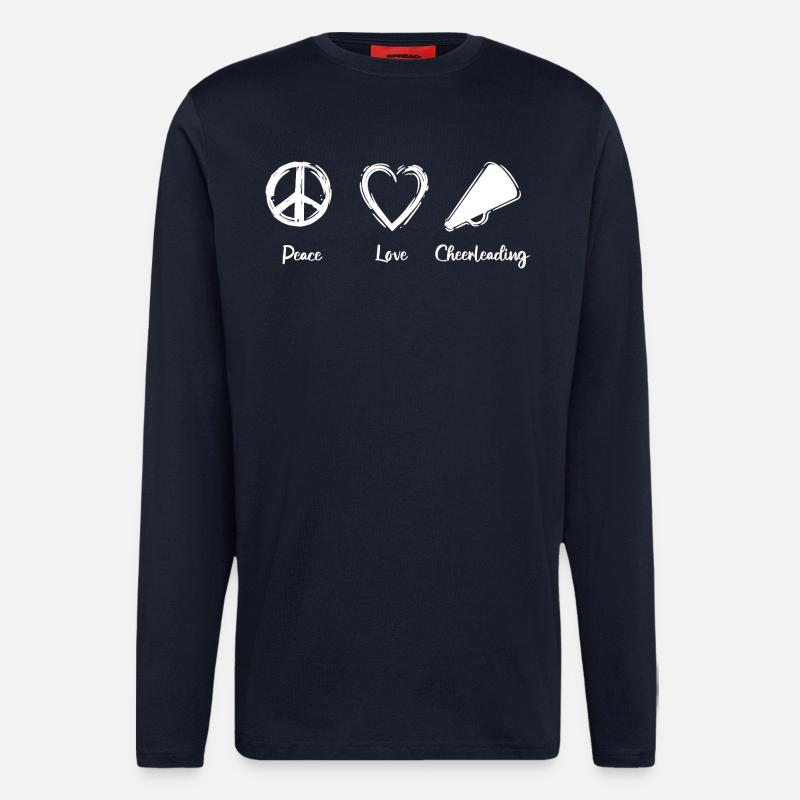 Peace Love Cheerleading - Langarmshirt - made by SPREAD  - DARK NAVY