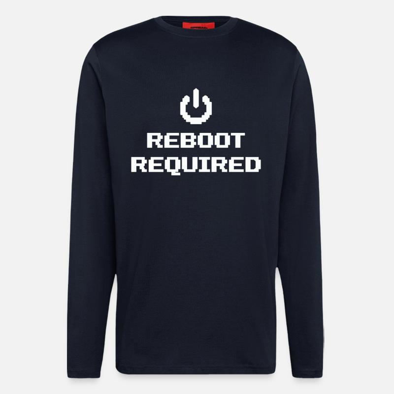 REDÉMARRAGE REQUIS Redémarrage requis - Manches longues bio décontracté fabriqué en UE - DARK NAVY
