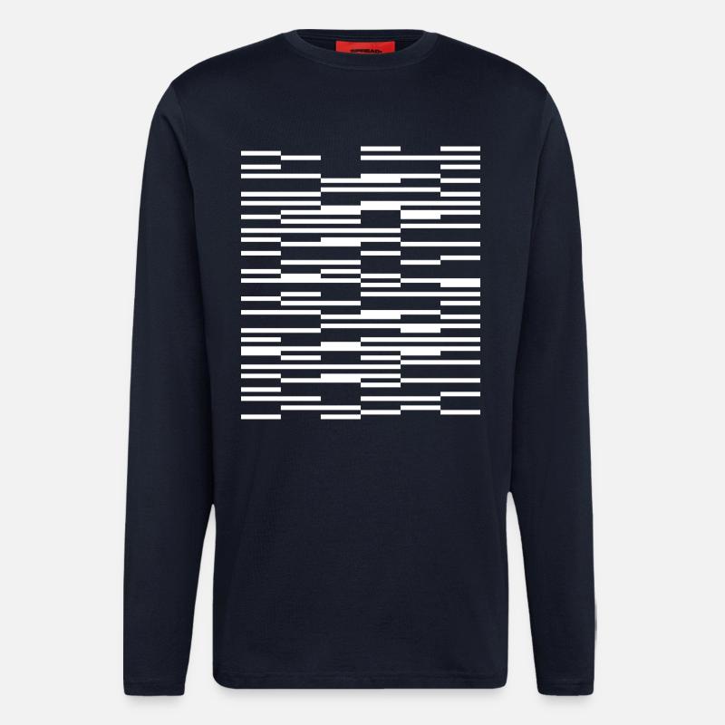 Abstraktes geometrisches Liniendesign - Langarmshirt - made by SPREAD - DARK NAVY