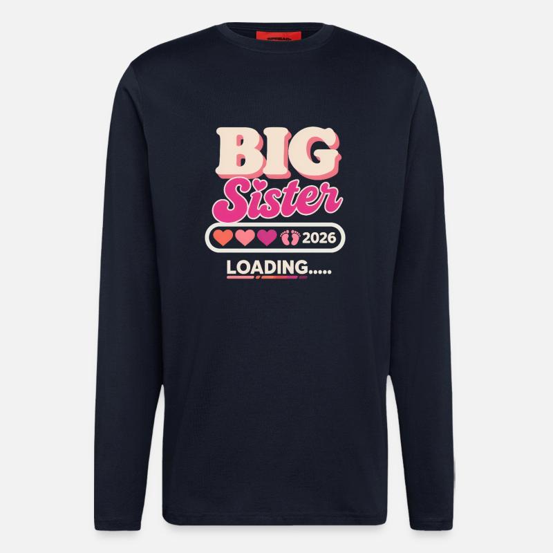 Big Sister Loading 2026 - Longsleeve - made by SPREAD  - DARK NAVY