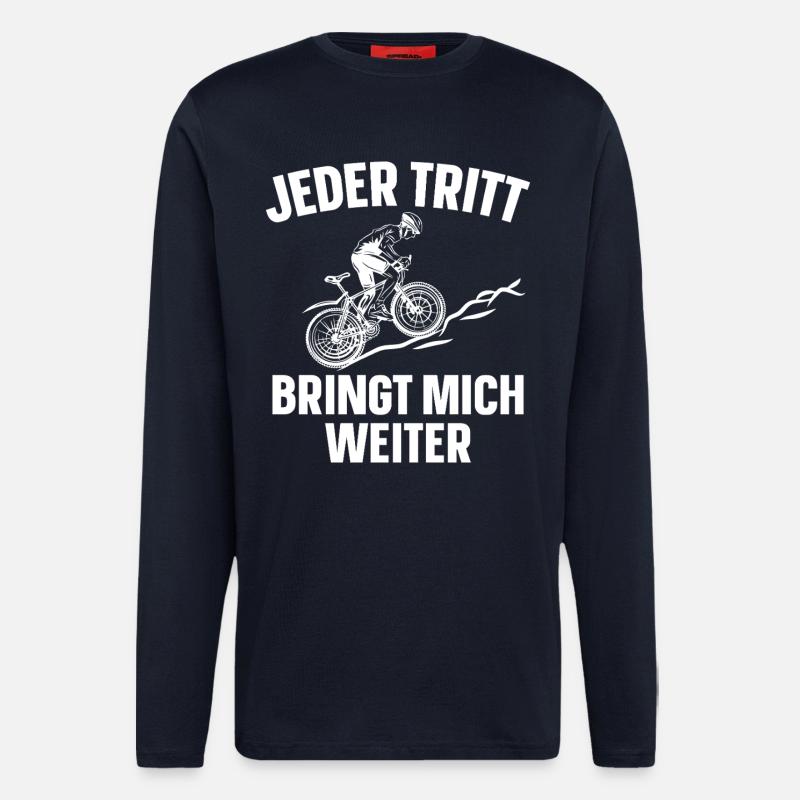 Jeder Tritt Bringt Mich Weiter - Langarmshirt - made by SPREAD  - DARK NAVY