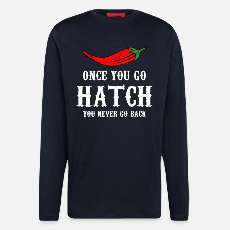 Hatch Chili Bold Typography - Langarmshirt - made by SPREAD  - DARK NAVY