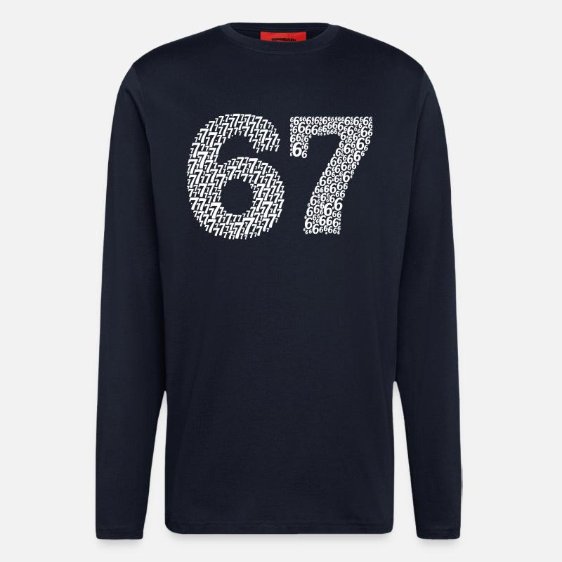 Sixty Seven meme - Langarmshirt - made by SPREAD  - DARK NAVY