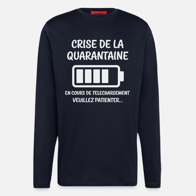 Ongoing Midlife Crisis - Longsleeve - made by SPREAD  - DARK NAVY