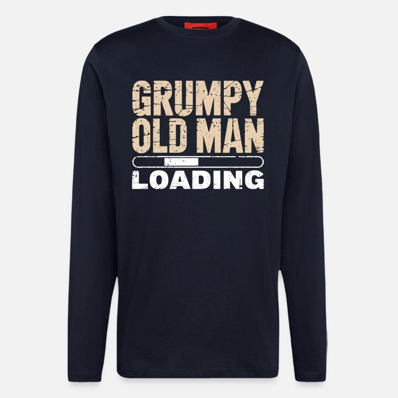 Grumpy Old Man Loading - Langarmshirt - made by SPREAD  - DARK NAVY