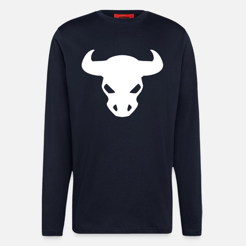 Stier Design – Stierkopf Outfit - Langarmshirt - made by SPREAD  - DARK NAVY