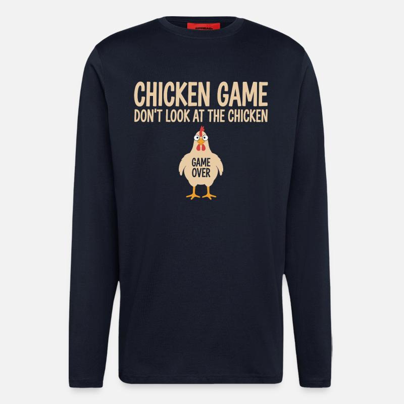 Game Theory Chickens Game - Longsleeve - made by SPREAD  - DARK NAVY