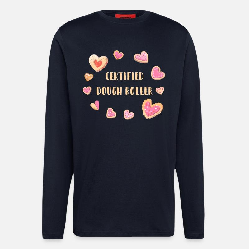 Certified Dough Roller - Cookies - Langarmshirt - made by SPREAD  - DARK NAVY