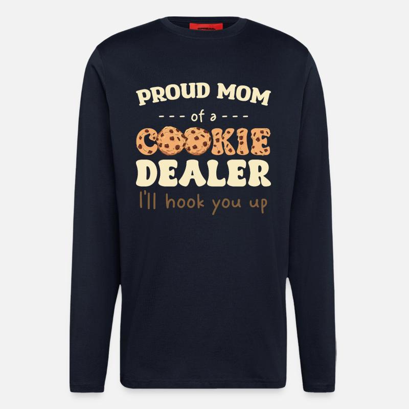 Stolze Mama eines Cookie-Verkäufers - Langarmshirt - made by SPREAD  - DARK NAVY