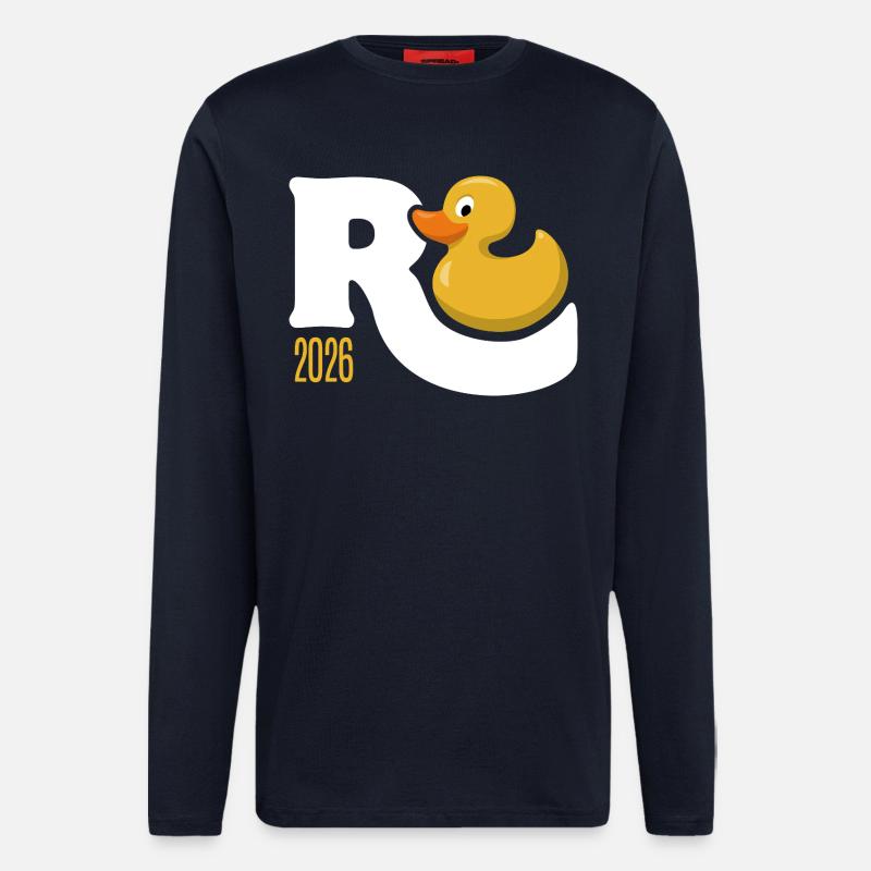 Gummiente Rente 2026 - Ruhestand - Pension - Langarmshirt - made by SPREAD - DARK NAVY