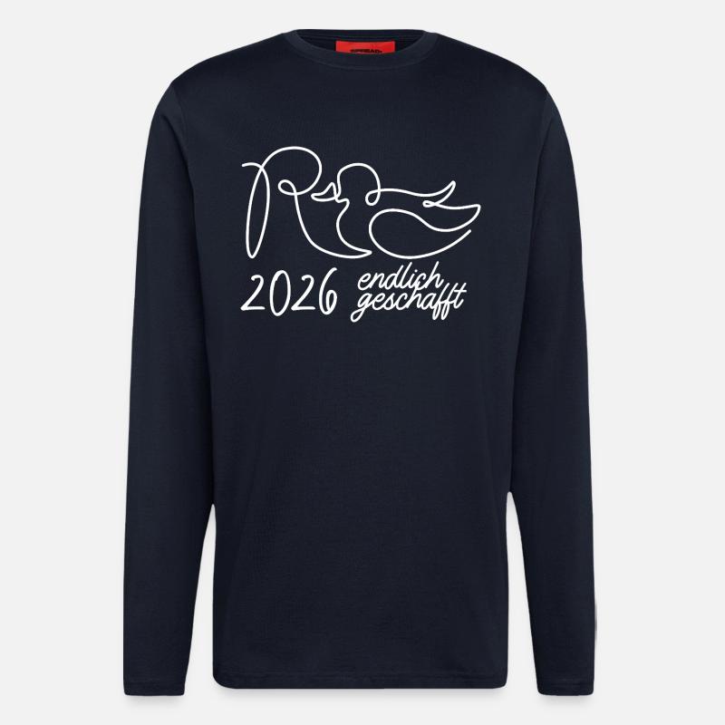 Rente eine Linie - 2026 Endlich geschafft - Langarmshirt - made by SPREAD  - DARK NAVY