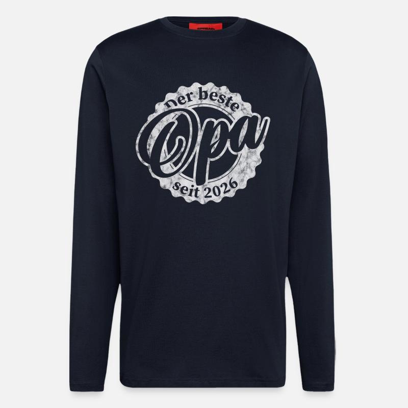 Der Beste Opa seit 2026 - Langarmshirt - made by SPREAD  - DARK NAVY