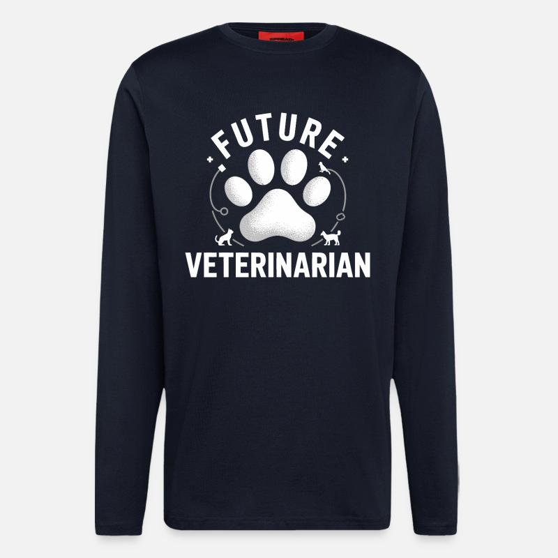 Future Vet Paw Logo - Longsleeve - made by SPREAD  - DARK NAVY