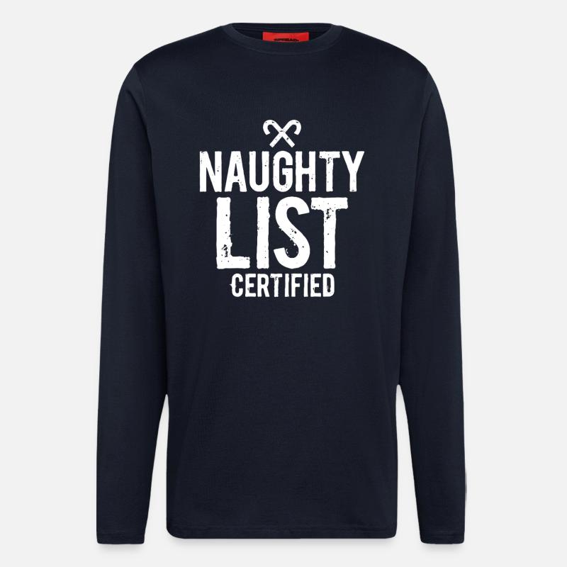 Naughty List Certified - Longsleeve - made by SPREAD  - DARK NAVY