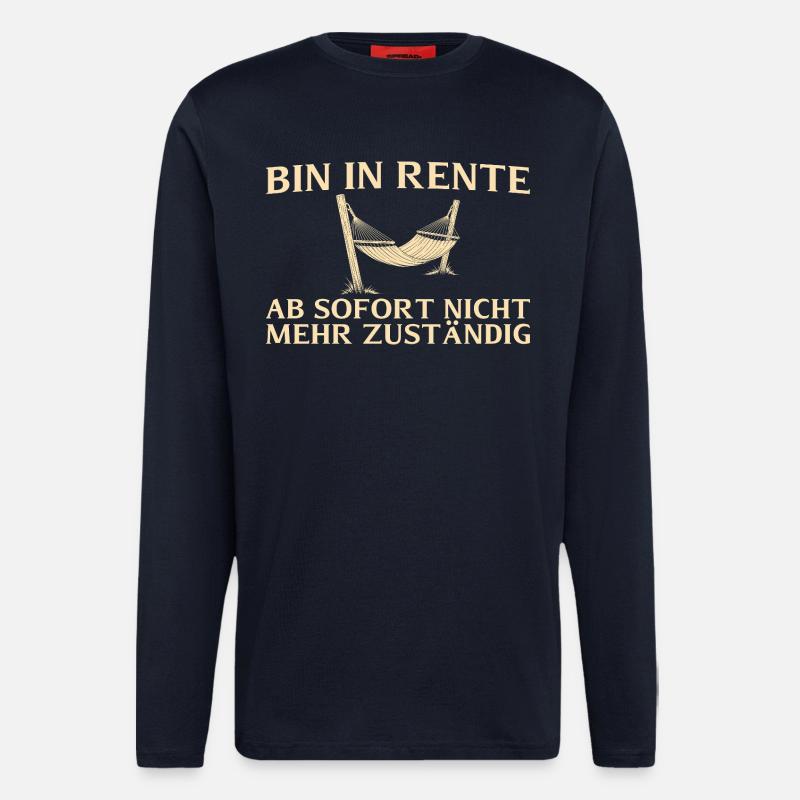 Rente N’est plus responsable - retraite - Manches longues bio décontracté fabriqué en UE - DARK NAVY