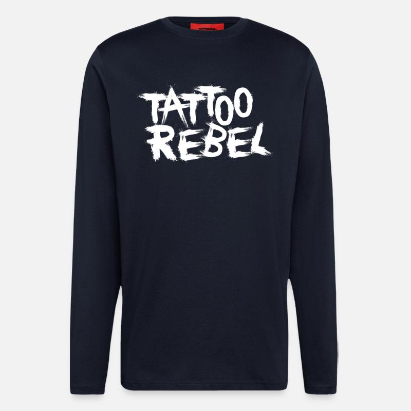 Tattoo Rebel white - Langarmshirt - made by SPREAD  - DARK NAVY