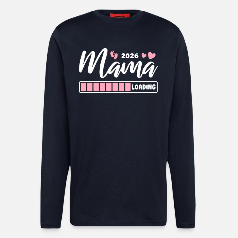 Mom 2026 loading - Pregnancy - Gift - Longsleeve - made by SPREAD - DARK NAVY