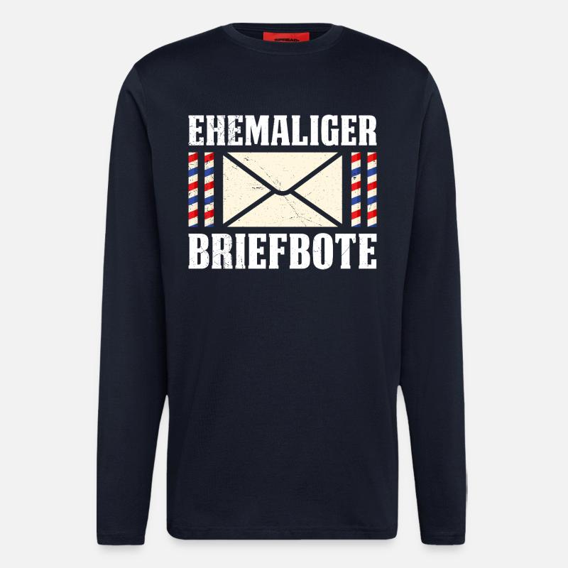 Briefträger EHEMALIGER BRIEFBOTE Lustiges - Langarmshirt - made by SPREAD  - DARK NAVY
