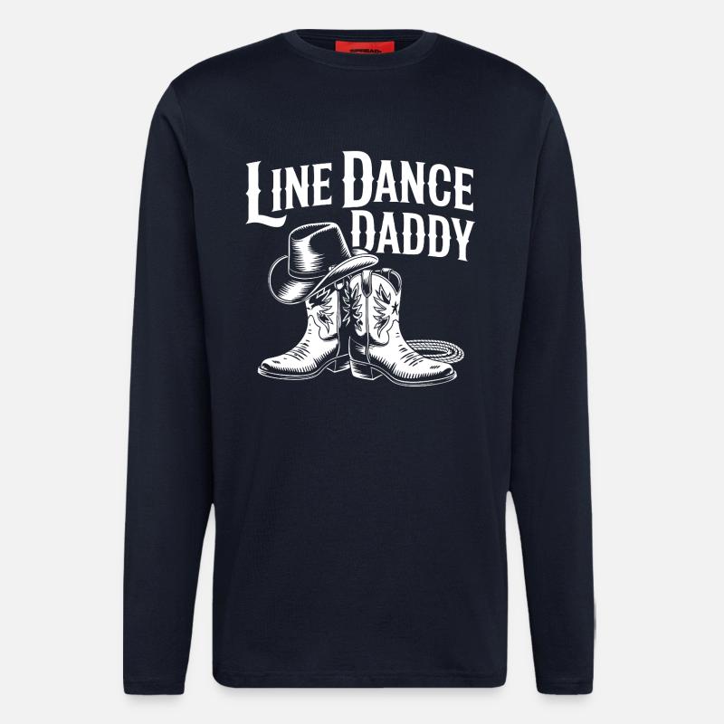 Line Dance Daddy Western Boots - Langarmshirt - made by SPREAD  - DARK NAVY