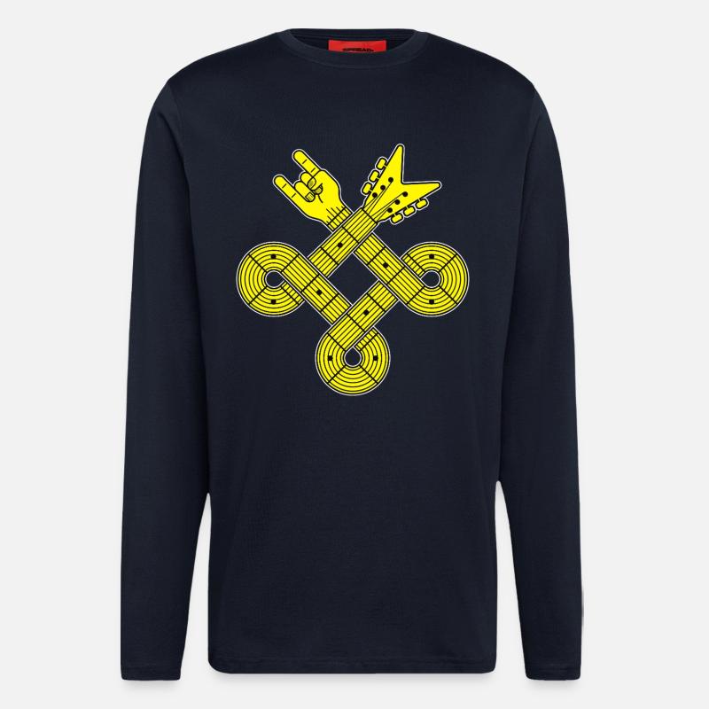 Guitar Celtic Knot - Langarmshirt - made by SPREAD  - DARK NAVY