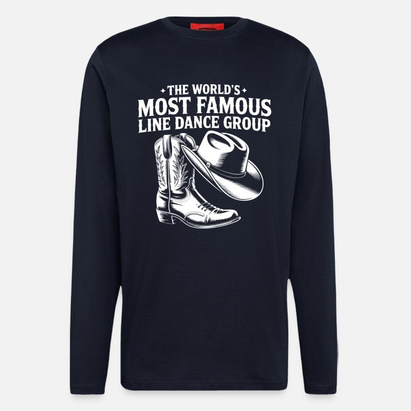 Western Line Dance Legend - Longsleeve - made by SPREAD  - DARK NAVY