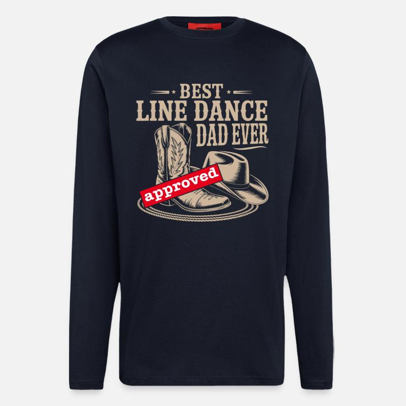 Bester Line Dance Dad - Langarmshirt - made by SPREAD  - DARK NAVY