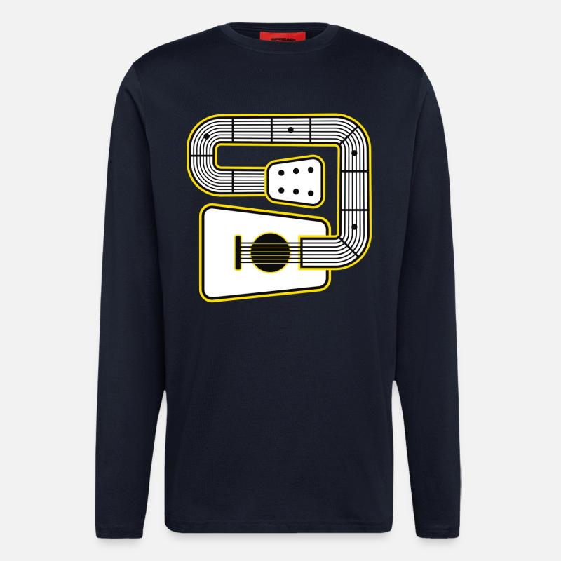 Abstract Shape Guitar - Longsleeve - made by SPREAD  - DARK NAVY