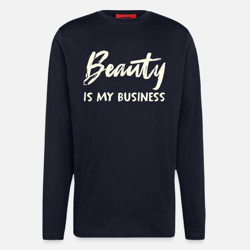 La beauté est mon affaire - Manches longues bio décontracté fabriqué en UE - DARK NAVY