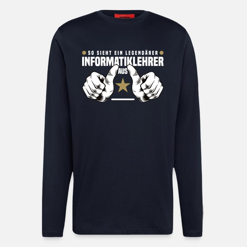 Informatiklehrer - Langarmshirt - made by SPREAD - DARK NAVY