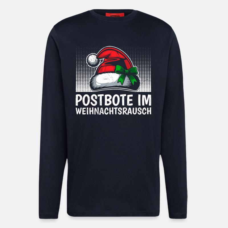 POSTBOTE IM WEIHNACHTSRAUSCH Lustiges - Langarmshirt - made by SPREAD  - DARK NAVY