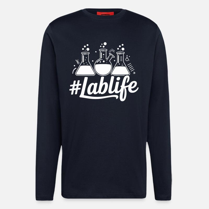 LabLife Becher Illustration - Langarmshirt - made by SPREAD  - DARK NAVY