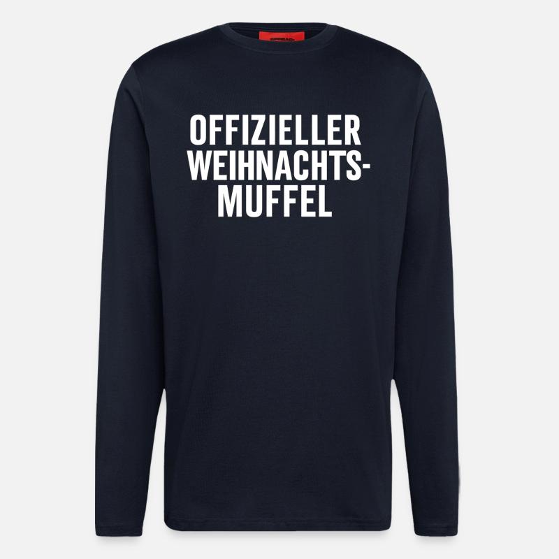 Offizieller Weihnachtsmuffel - Langarmshirt - made by SPREAD  - DARK NAVY