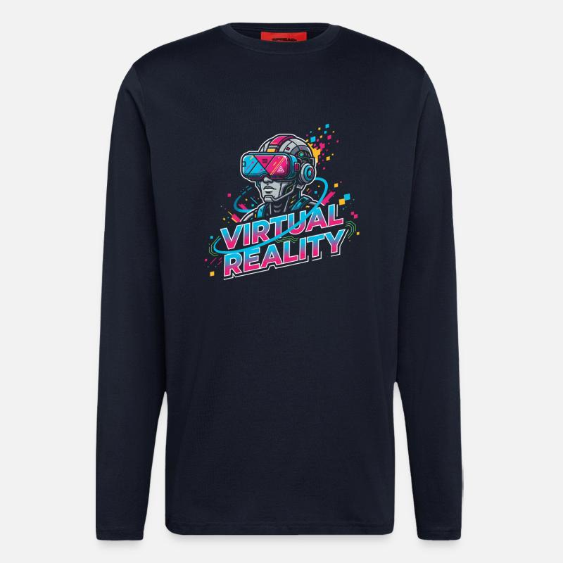 Virtuelle Realität SciFi - Langarmshirt - made by SPREAD  - DARK NAVY