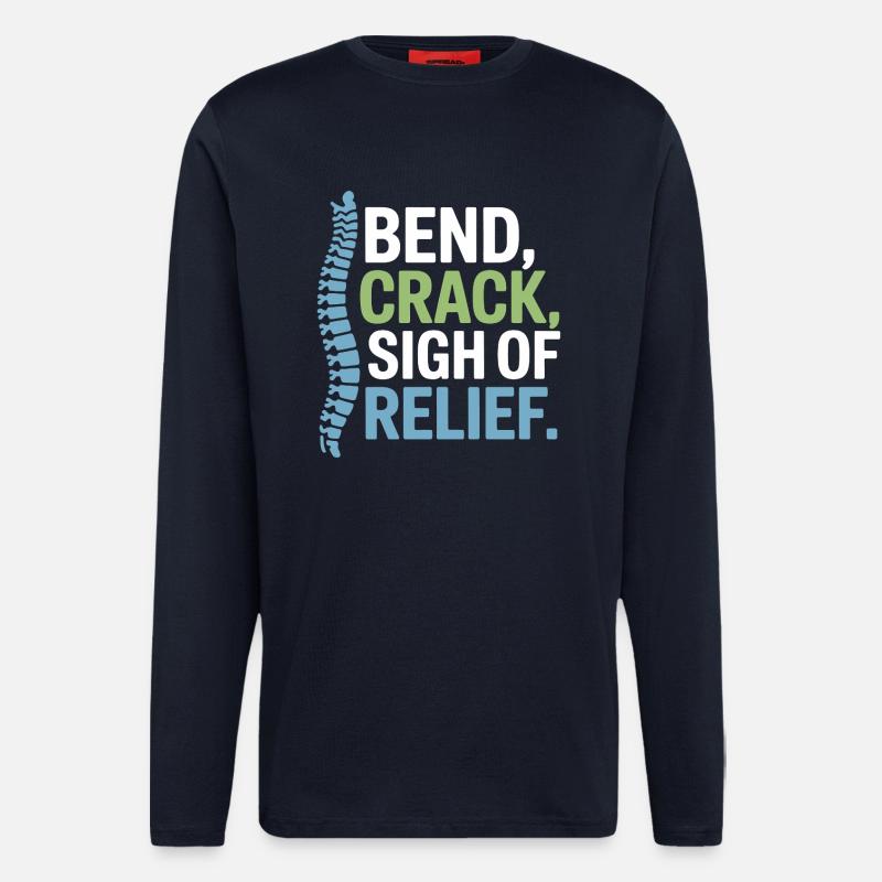 Chiropractor Spinal Alignment Is Everything - Longsleeve - made by SPREAD - DARK NAVY