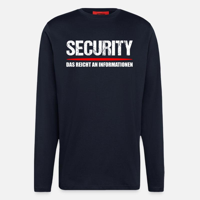 Security Türsteher Spruch - Langarmshirt - made by SPREAD - DARK NAVY