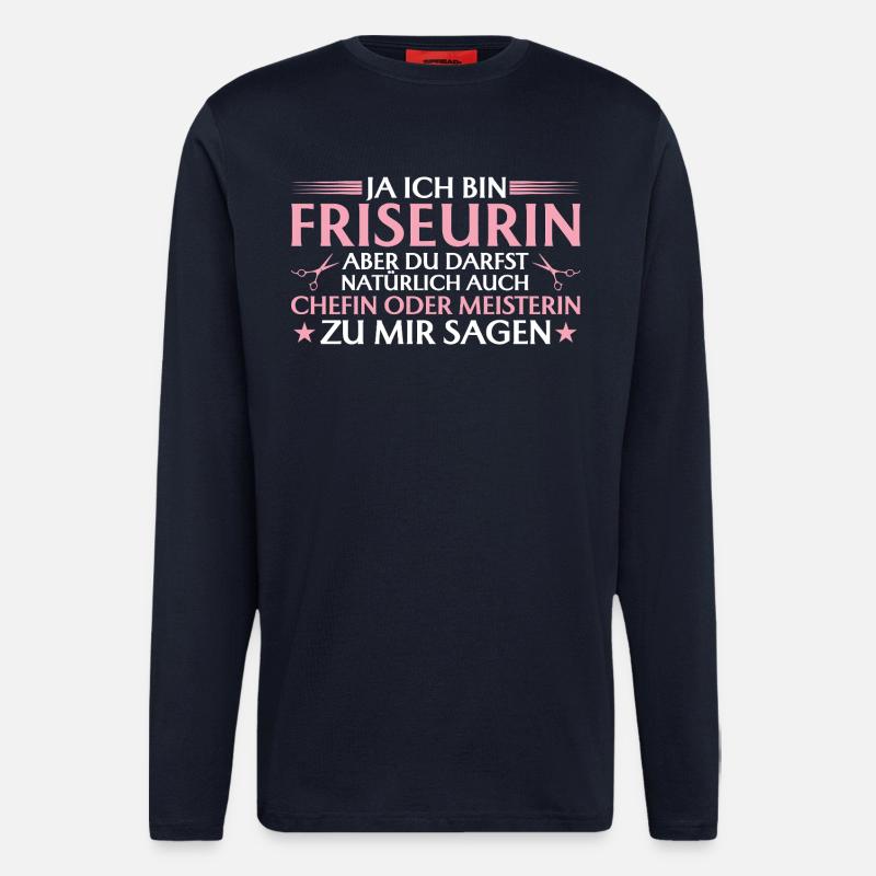 Friseurin Chefin oder Meisterin - Langarmshirt - made by SPREAD  - DARK NAVY